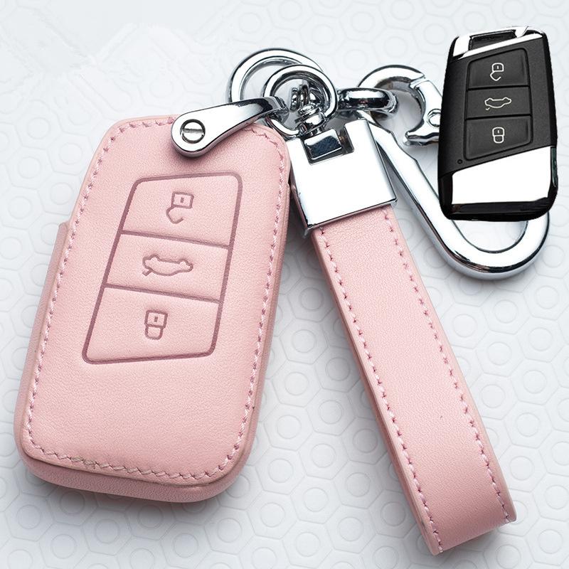 ycpry6 Car Key Case Bag Cover For Volkswagen VW Polo Golf 7 MK7 Passat Tiguan MK2 Beetle Caddy T5 Up Eos Skoda Octavia Seat Leon Altea