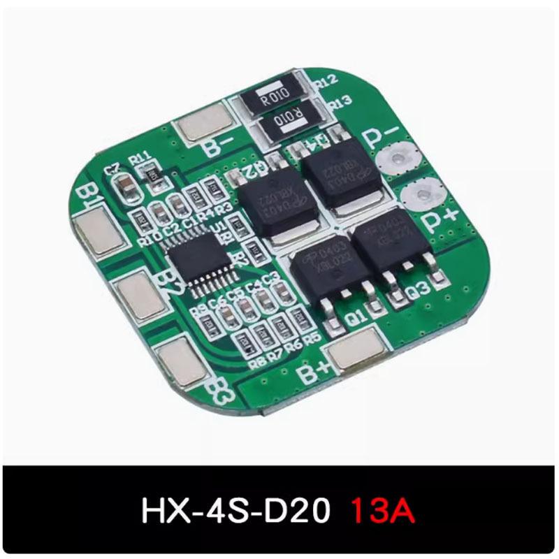 4S 14.8V 18650 Lithium Battery Protection Board, 16.8V Overcharge/Discharge & Short Circuit, 20A Limit