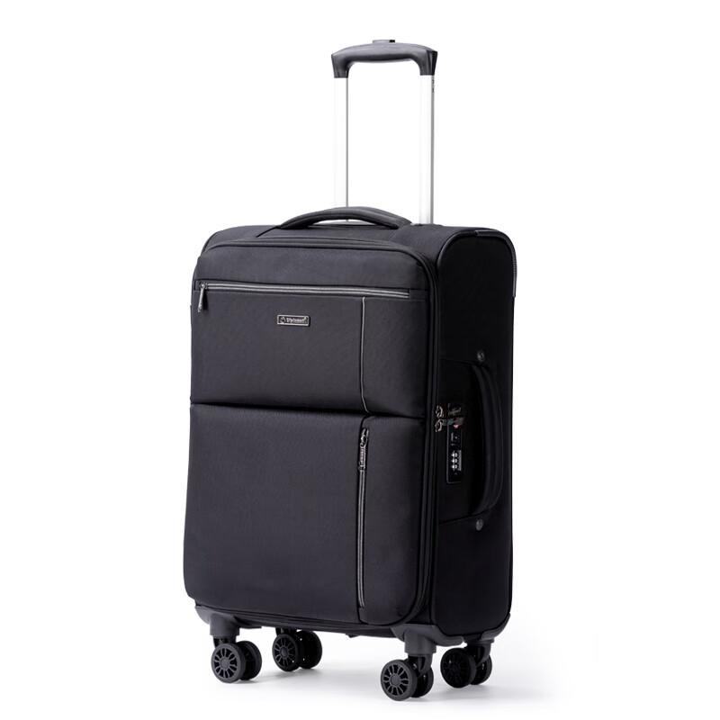 Diplomat DS-17001A 20-inch Fabric Suitcase with Front Pockets