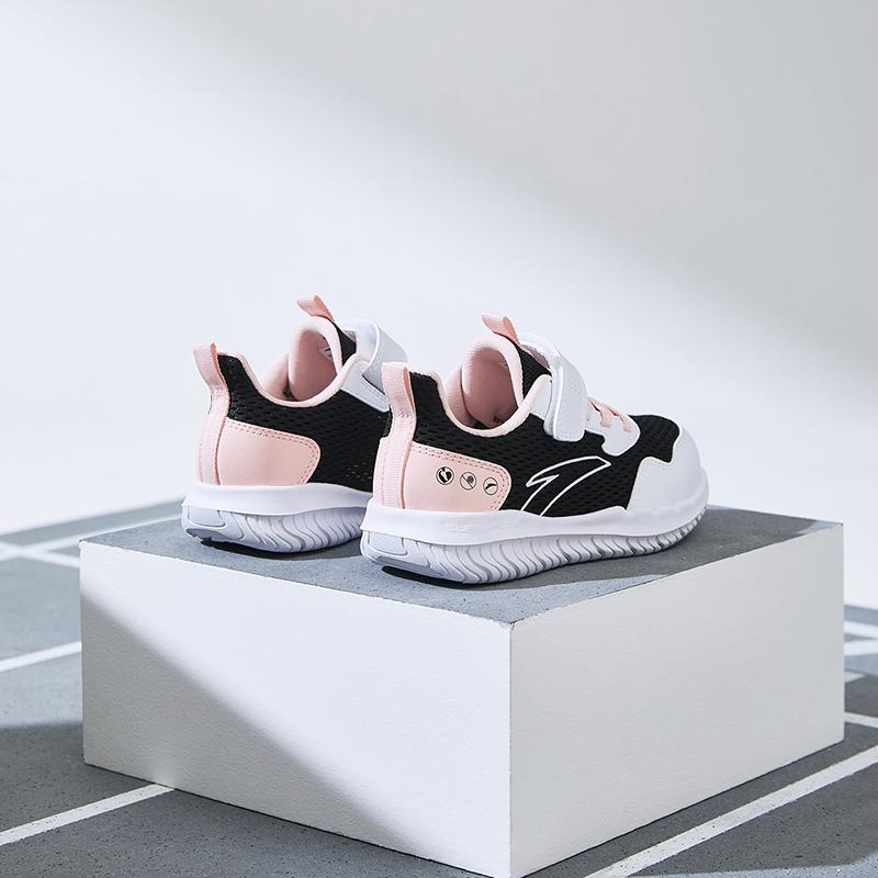 Anta Kids Vital Fashion Versatile Lightweight Shock Absorbing Breathable Low Top Running Shoes Kids Running Shoes Black White Baby-Pink A22439967-7