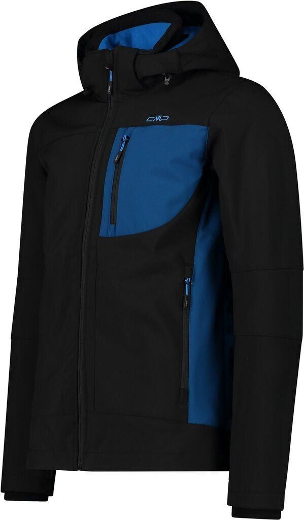 Куртка CMP мужская софтшелл с отстегивающимся капюшоном (3A01787N) nero/petrol