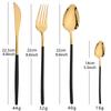 24Pcs Dinnerware Stainless Steel Tableware Set Gold Mirror Cutlery Kitchen Knife Fork Spoon Restaurant Wedding Flatware Set