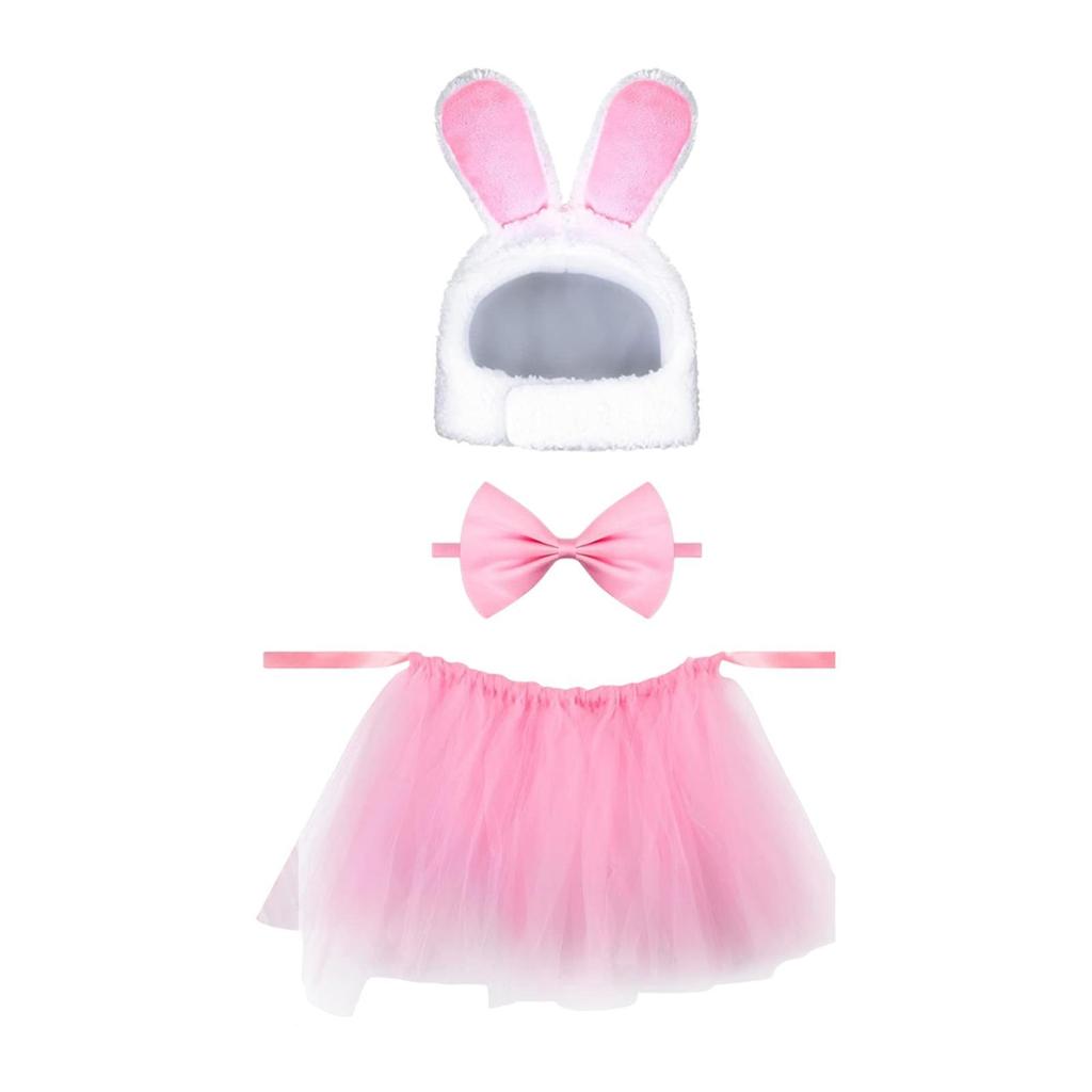 3Pcs Cute Costume Bunny Costume Cute Bunny Ears Accessories Cosplay for Daily wearing Small Dogs Photo Props Halloween Festival