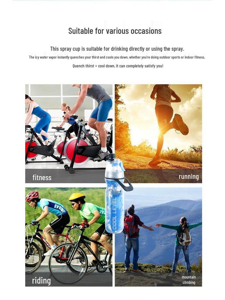 Tragbare Sportwasserflasche mit Griff und doppelwandiger Isolierung