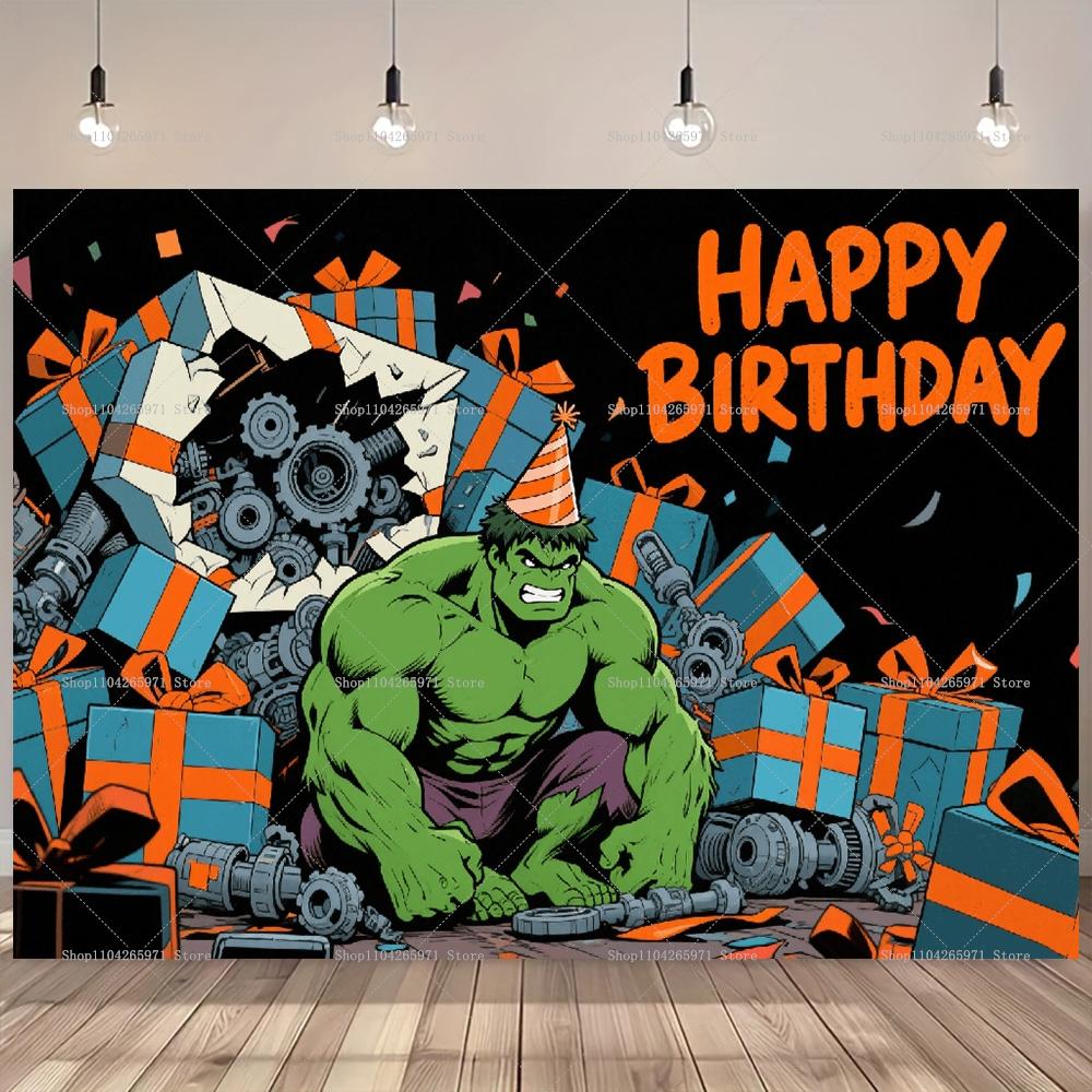 Avengers Hulk Tématická Narozeninová Dekorace Pozadí Klučičí Narozeninová Párty Dárek Fotografické Pozadí Miminkovská Sprcha Banner Studio