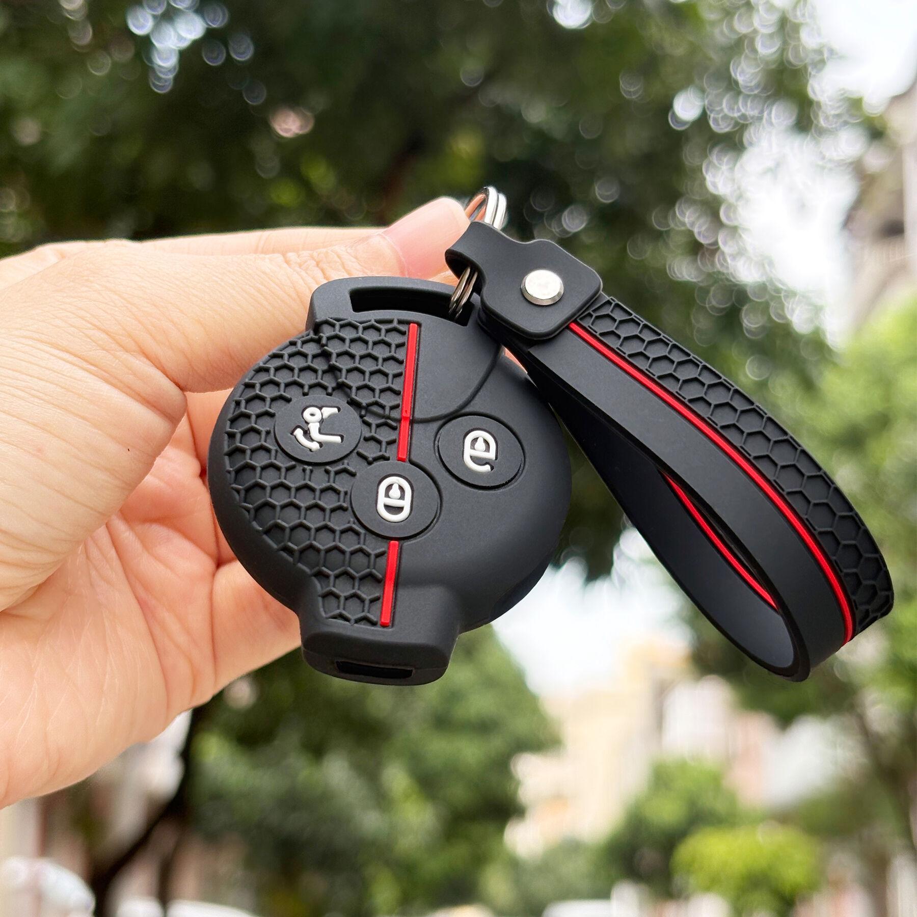 

For Mercedes Benz Smart Fortwo 451 City Coupe Cabrio key fob case with keychain full protection silicone remote car key cover