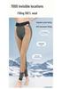 Men's Wool Camel Hair Long Leg Warmers with Knee Pads, Thickened Plus Velvet Cotton Layer, Women's Black Base Layer Pants for Autumn