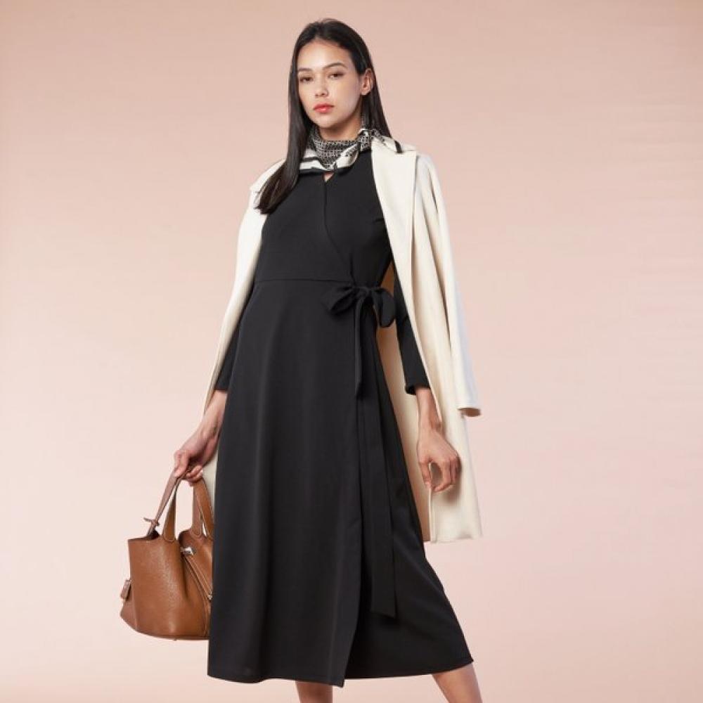 Lipbbam Long Wrap Dress Ldm07bk01