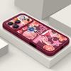 Shockproof Phone Case For iPhone 17 Pro Max Pink Cartoon Floral Pattern Silicone Cover For iPhone 16 Pro Max Cover iPhone 15 14 13 12 11 16E Air