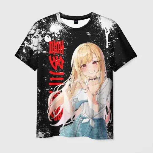 Letní Pánská Trička s Krátkým Rukávem s 3D Potiskem Anime Postav s Kulatým Výstřihem