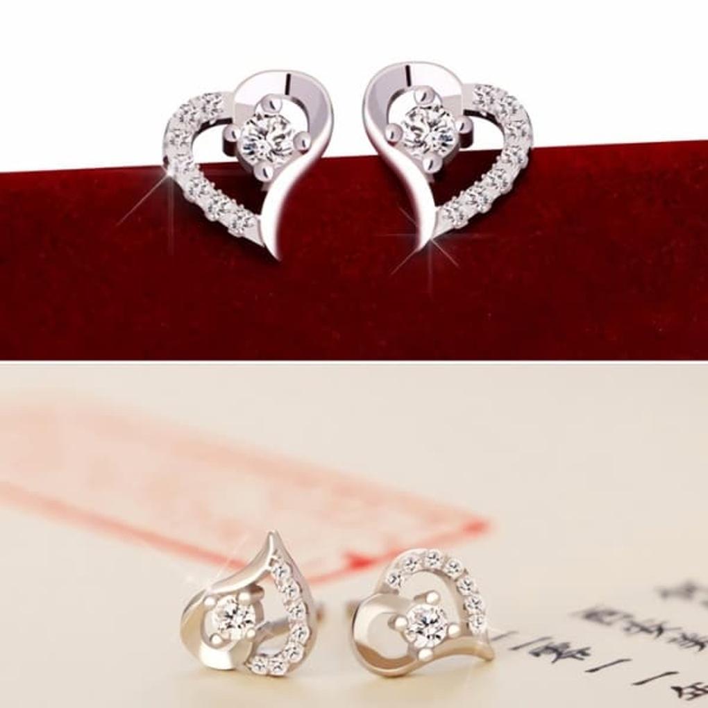 Women's Silver Needle Earrings Daily V122