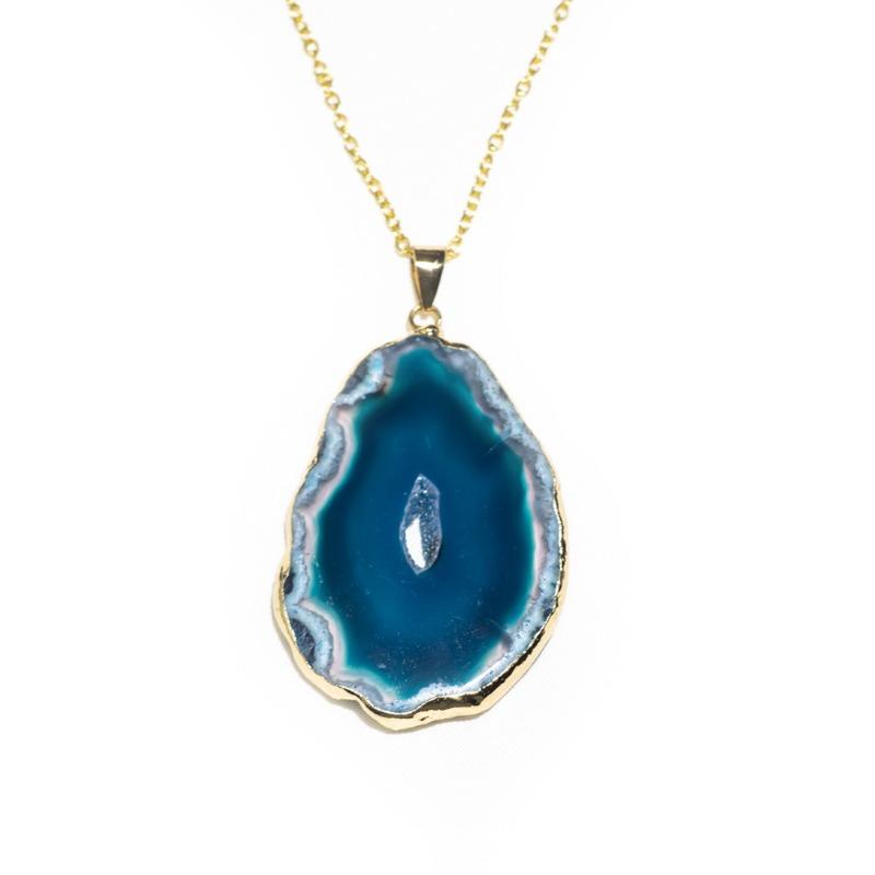 Amethyst fluorite agate naturale ciondolo irregolare pietra grezza grezza collana gioielli di moda gioielli in giada