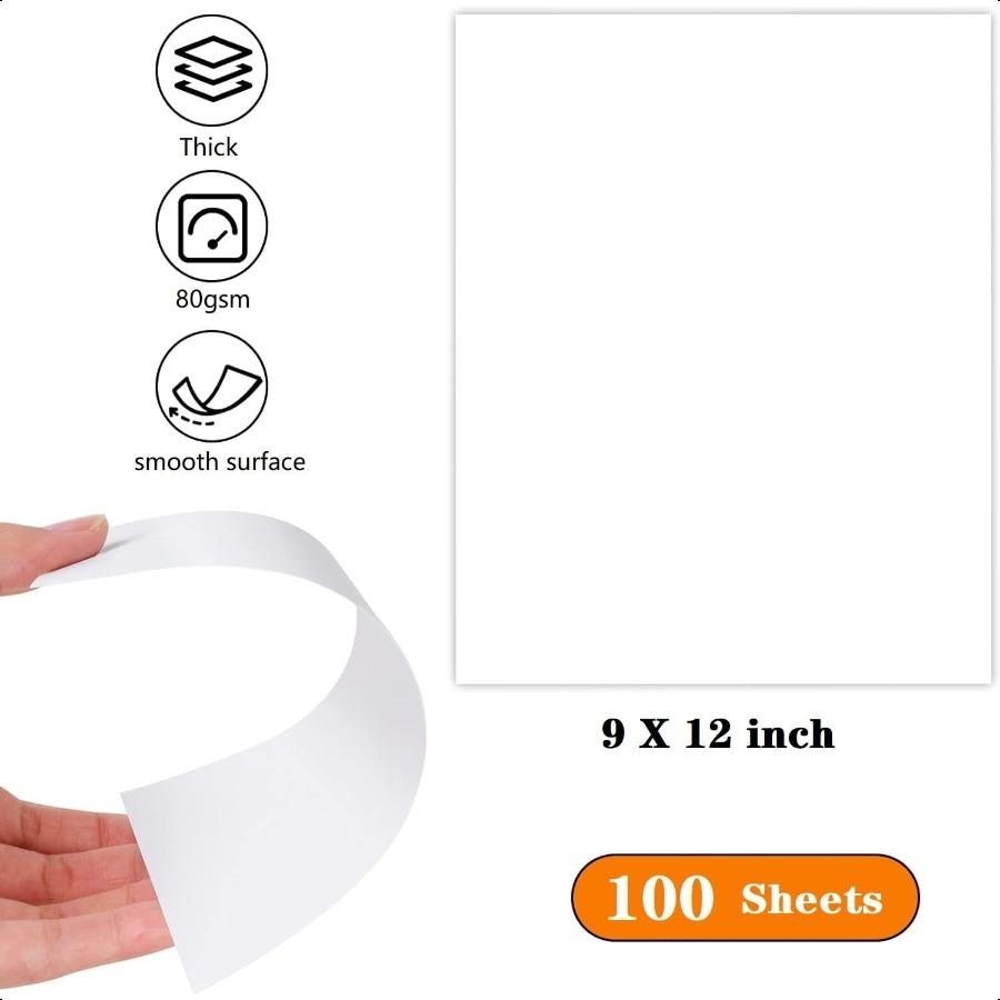

Белая бумага 9x12 для искусства и рукоделия 100 листов бумага для рисования для эскизов, живописи, раскрашивания, дудлов, художественные принадлежности United States