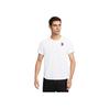 Breathable Embroidered Casual Round Neck Short Sleeve T-Shirt Men Tops Pink FZ6945-100
