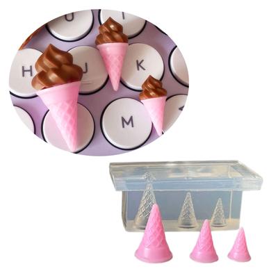 Praktische und sichere Silikonform Einzigartige spitze Eiswaffeln Lebensmittelspielzeugform Einzigartige Epoxidharz Schmuckherstellungsform