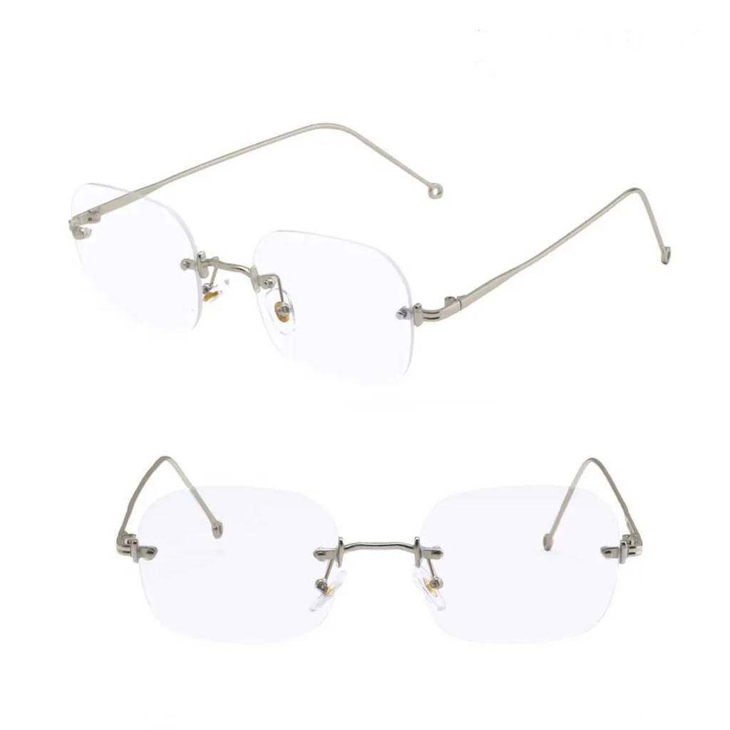 Ailusi Blue Light Blocking Eyeglass Frames Rimless Lightweight Design 4624-Bl