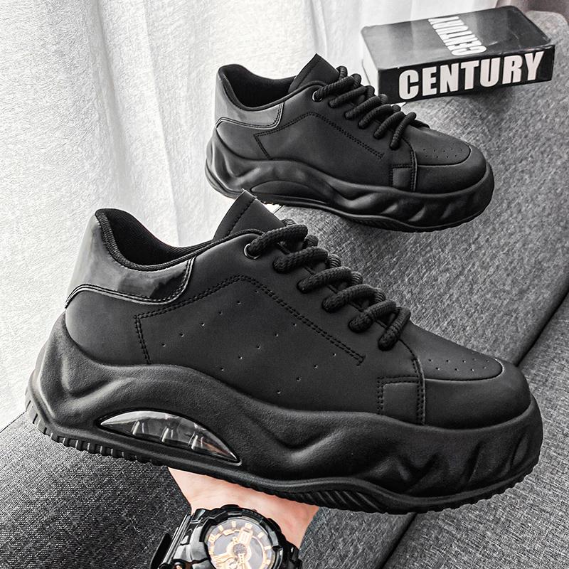 Neue Lässige Atmungsaktive Brot-Skateschuhe Bequem und Rutschfest Laufplattform Erhöht durch Sport Weiße Schuhe Männer