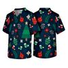 Men's Christmas Theme Caregiver Uniform, Holiday Scrub Top for Nurses and Workers