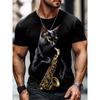 Summer Men's T-Shirt Funny Cartoon Cat Printed Breathable Outdoor Short Sleeve Graphic T-Shirts Casual Oversized Men Clothing