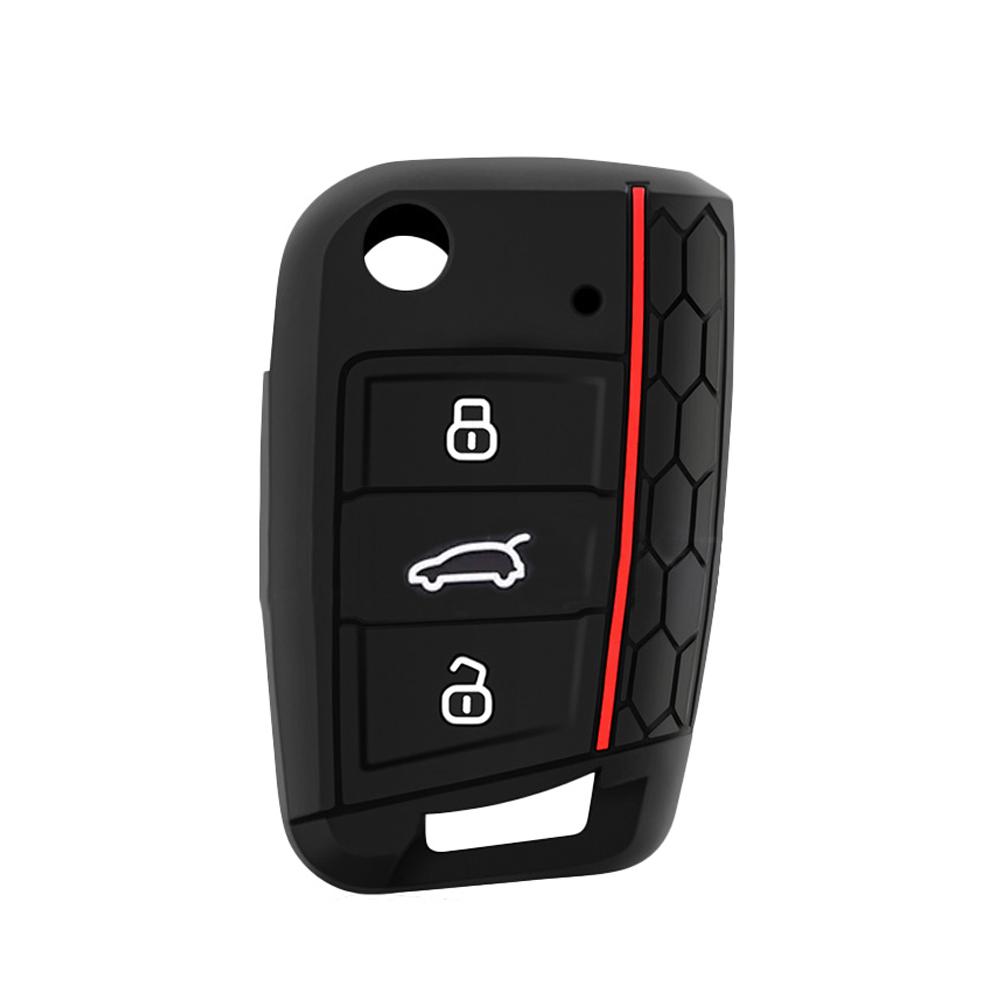 

Силиконовый чехол для автомобильного ключа с полным покрытием Fob для VW Volkswagen Golf 7 MK7 Tiguan MK2 для SEAT Ateca Leon FR 2 Ibiza для Skoda Octavia