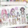 8/24Sheets Funny Kpop Demon Hunters Make A Face Puzzle Stickers Kids Make Your Own DIY Game Children Jigsaw Education Toy Gift