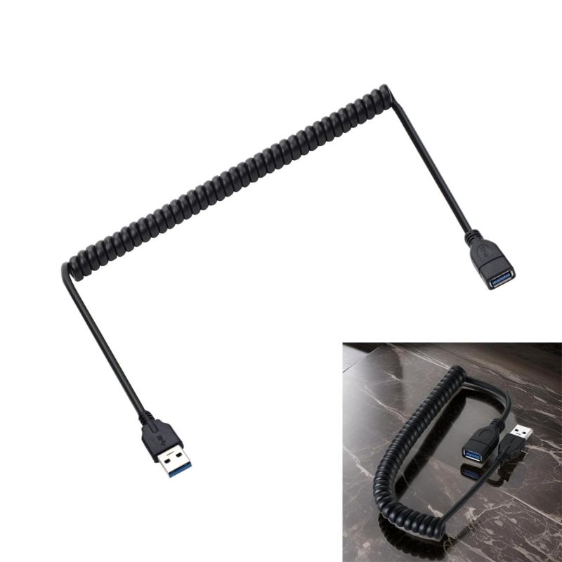 Spring USB 3.0 Extension Cord Male to Female Connection Cable for PC Hard Drive and Printer