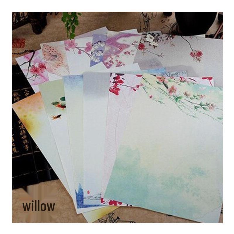 

Ancient Style B5 Letter Paper - Creative Chinese Design, Fresh Ink Color, Writable & Printable Stationery 10 Lotus Wind at Pavilion