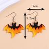 Personalized Colorful Bat Ghost Halloween Earrings Cartoon Pumpkins Spider Acrylic Drop Earring Cosplay Jewelry Accessory Gifts