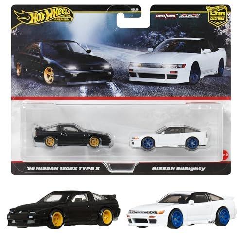 Hot Wheels Premium 2-Pack Nissan GT-R Nismo GT3 & Nissan GT-R (R35) Millennium Jade Diecast Toy Car Set