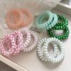 Headwear Sweet Elastic Hair Tie Colorful Telephone Wire Hair Rope  Hair Accessories