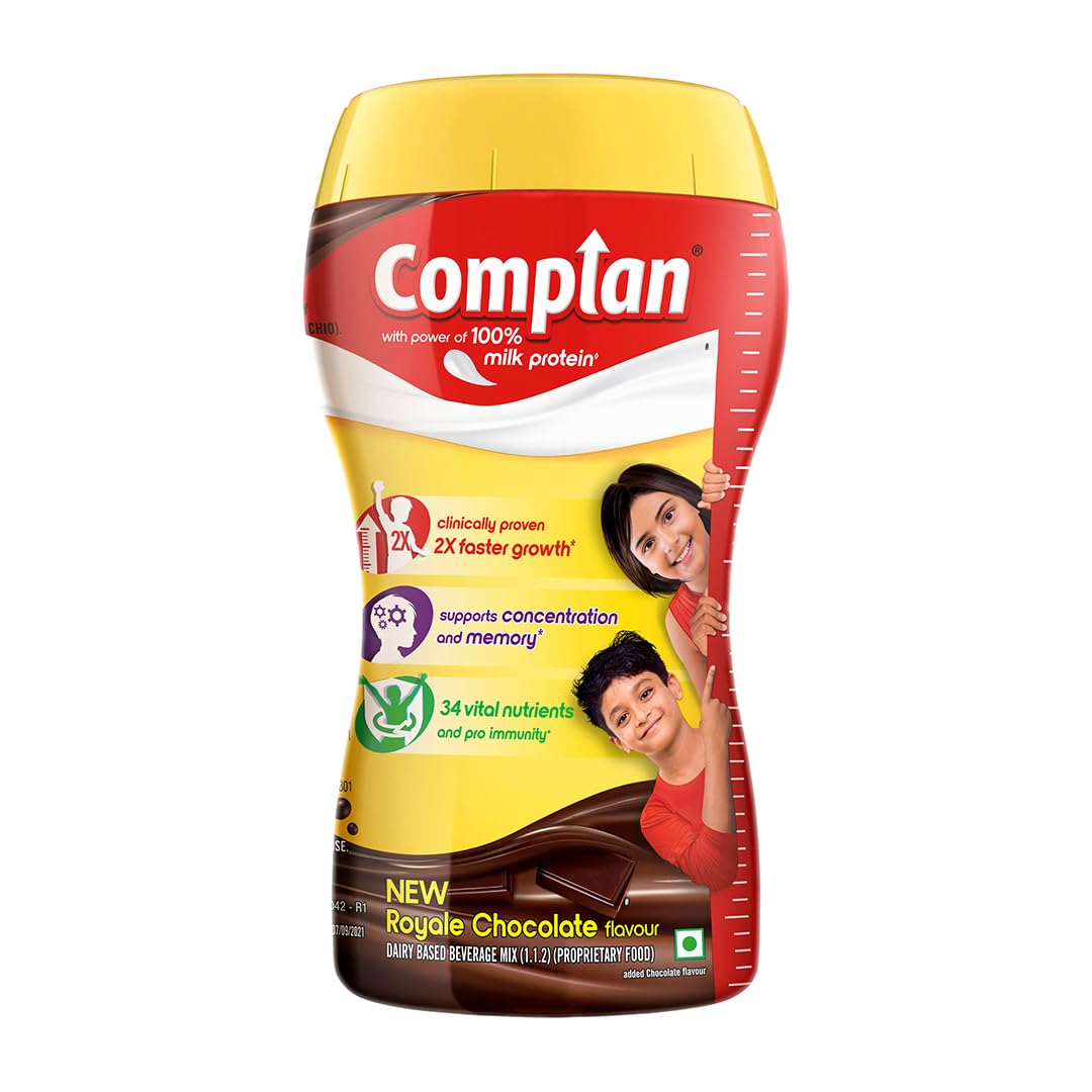

Complan Royale Chocolate Nutrition Drink Powder for Children 500g Jar with Protein & 34 Vital Nutrients