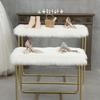 1pc Counter MATS White Blankets Plush Carpets Shelves Exhibition Stands Clothing Stores Window Decorations Acrylic Fibers