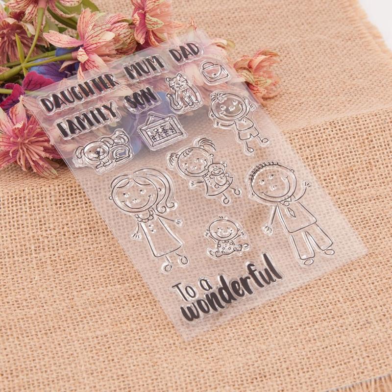 Buy Boy Girl Silicone Clear Seal Stamp DIY Scrapbooking Embossing Photo ...