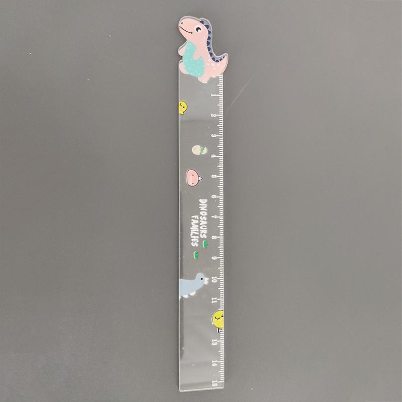 Dinosaur Ruler Kawaii Accessories Transparent Korean Cute Stationery 15cm Diy Drawing Tools Regla School Supplies Student Rulers