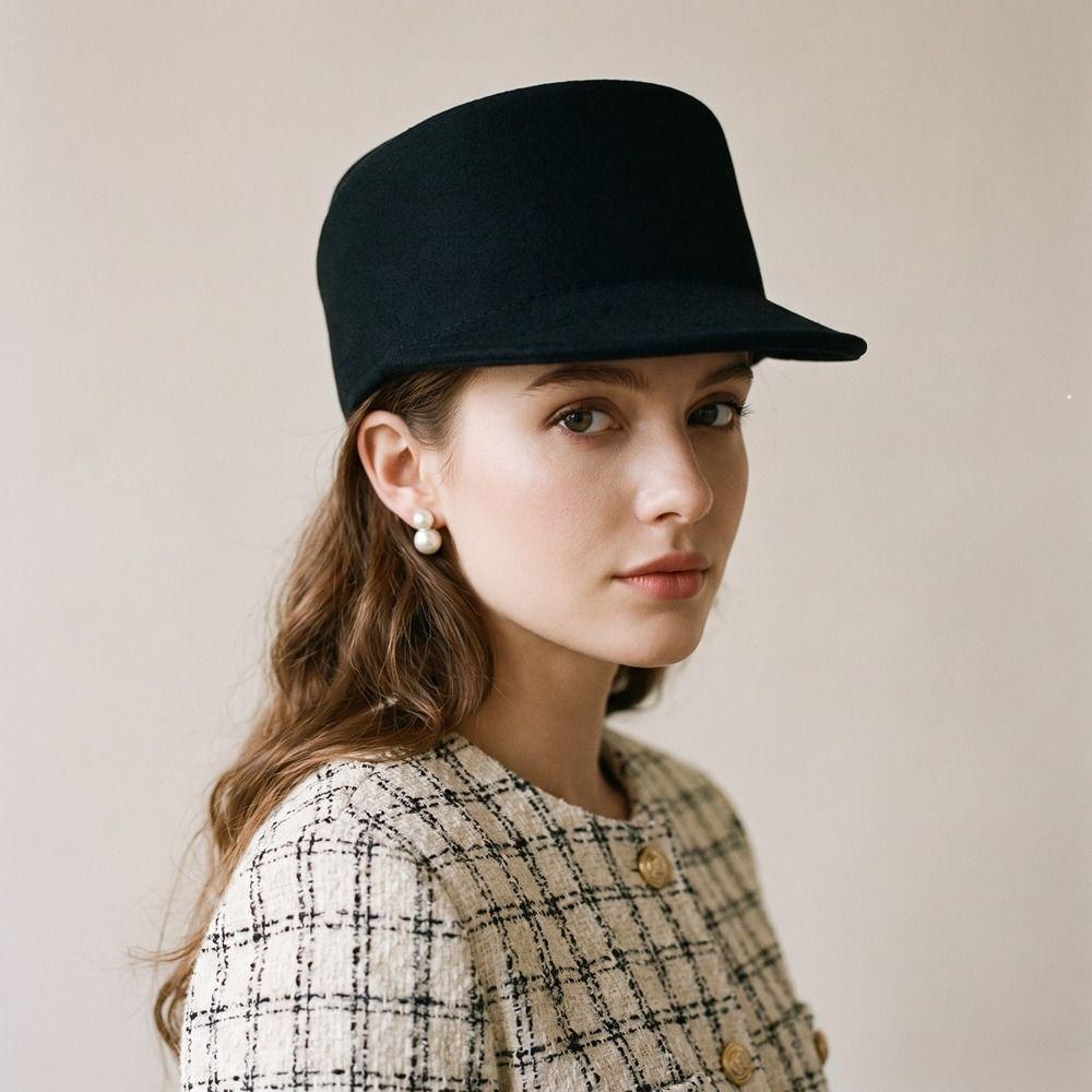 Elegant Fedora Hat British Style Wool Topper Hat Fashion Wool Equestrian Hat  Performances