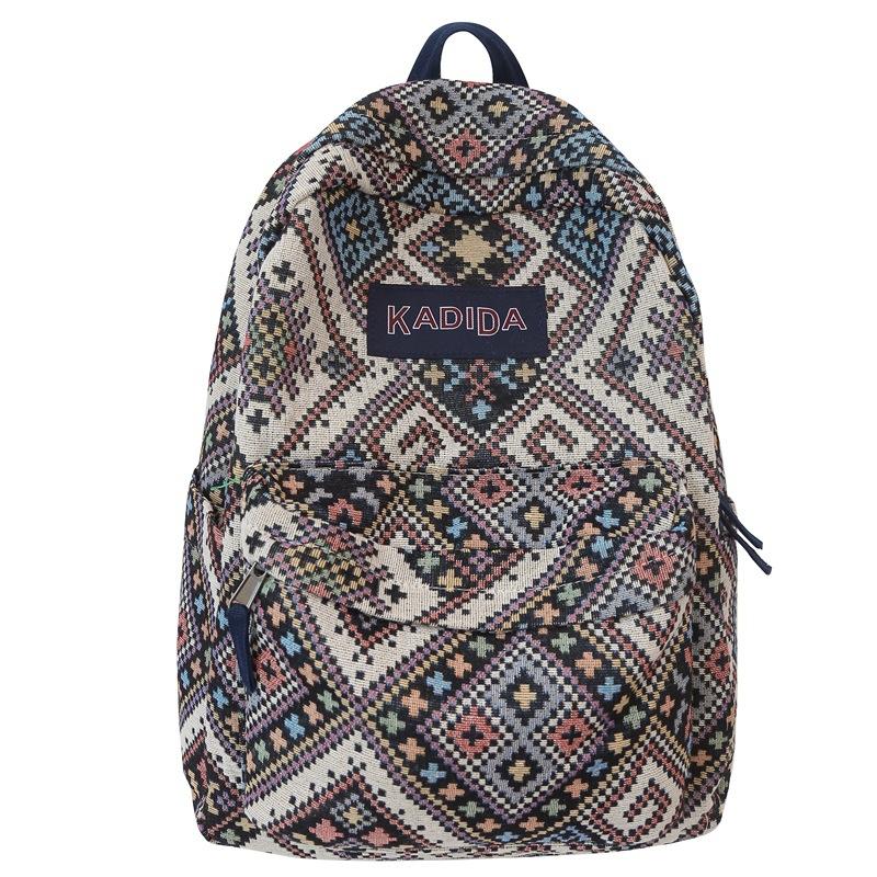 Schoolbag floral schoolbag junior high school girls personality large capacity backpack female college students design sense versatile commuter