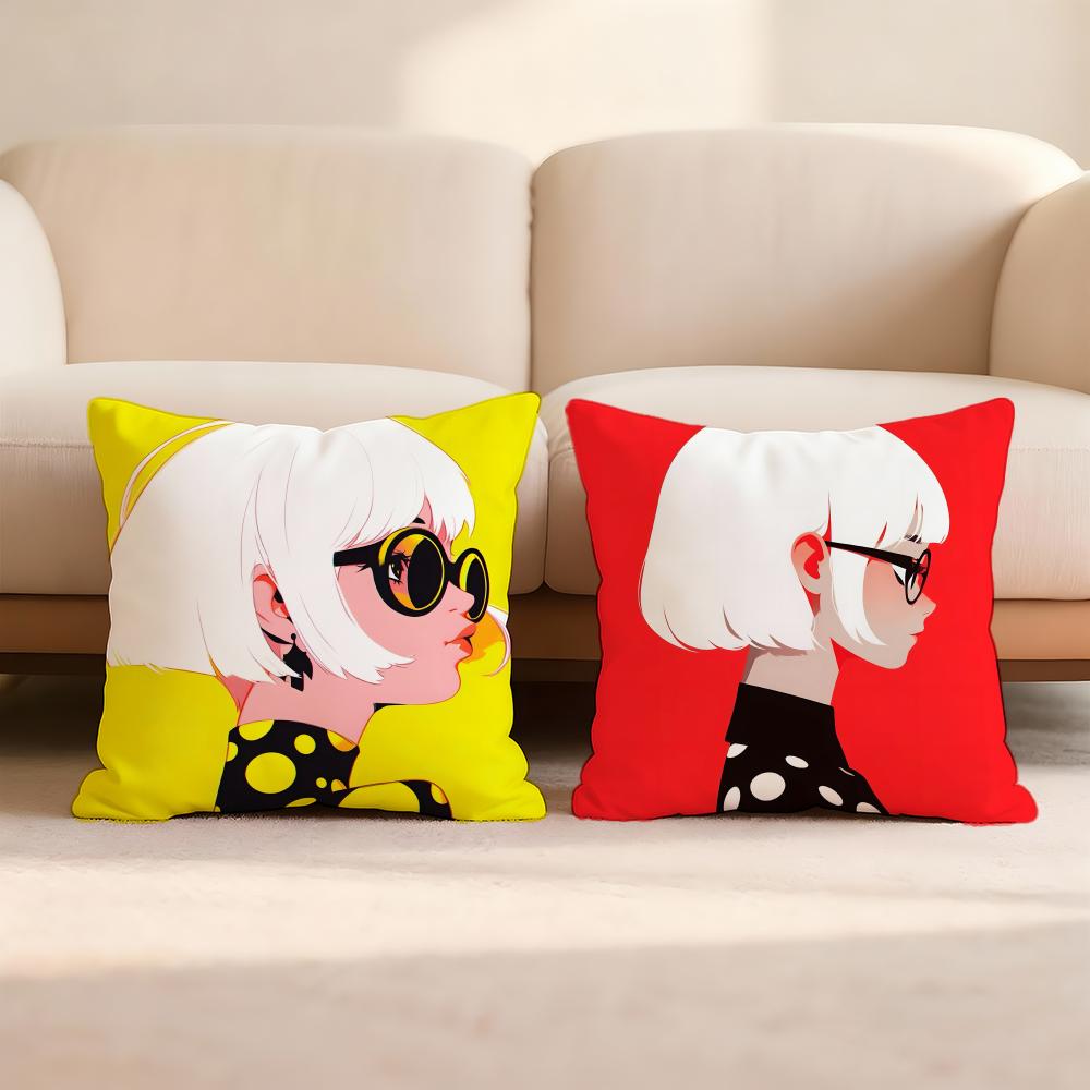 Yayoi Kusama Minimalism Cushion Cover Premium Comfort Reversible Pillow Cove -Two in One Design for Any Room & Car Interior