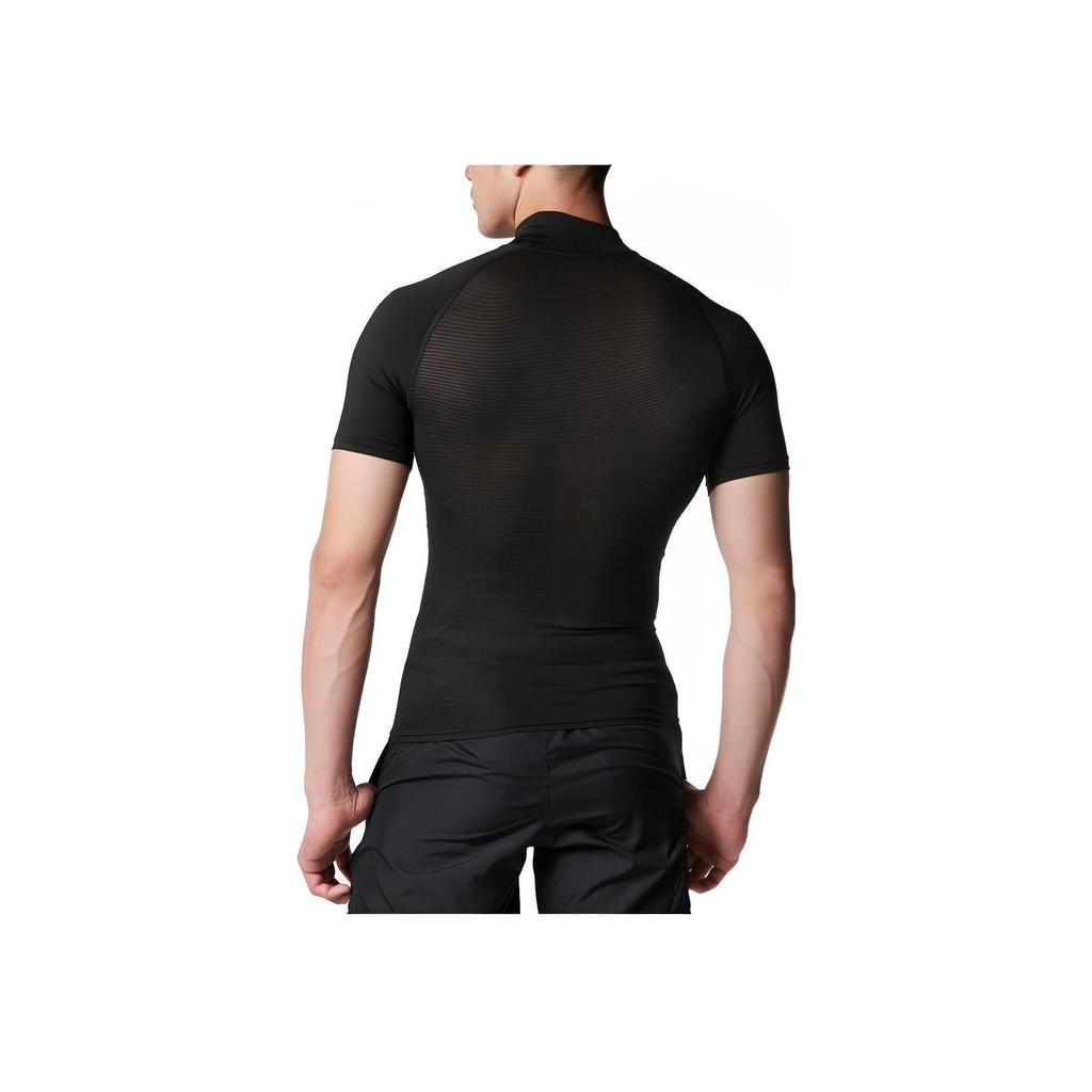 Under Armour Jednobarevné logo Rolák Slim Fit Baseballový Raglán Krátký rukáv Pánské topy Černá 1358642-001