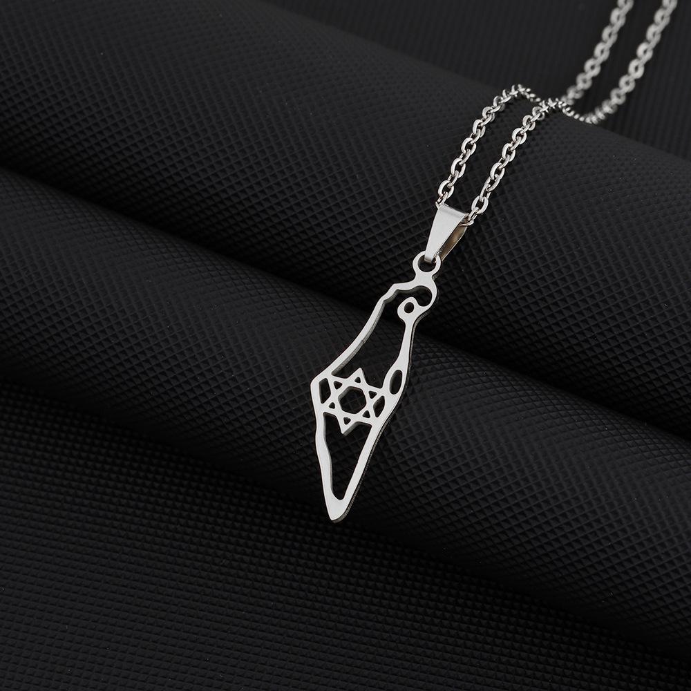 

Geometric Ethnic Style Hollow Titanium Steel Israeli Pendant Necklace