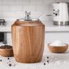 Manual Wooden Salt Pepper Grinder Adjustable Coarseness Pepper Grinding Bottle BBQ Salt Mill  Steak