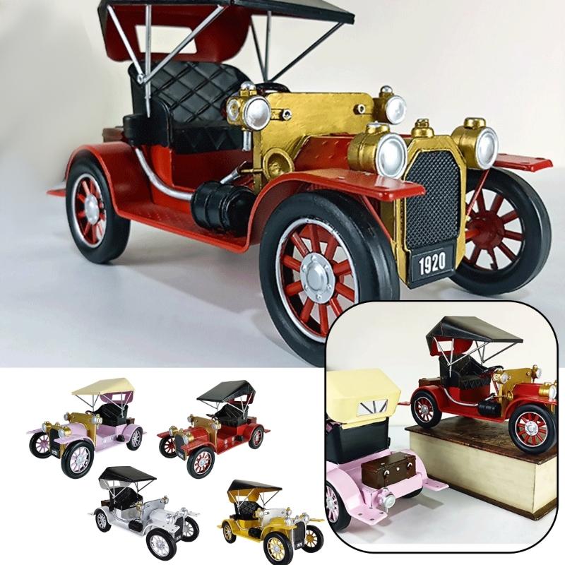 Time Honored Iron Car Model Decoration With Traditional and Farmhouse Styles Desktop Vehicle Figurine Ornament