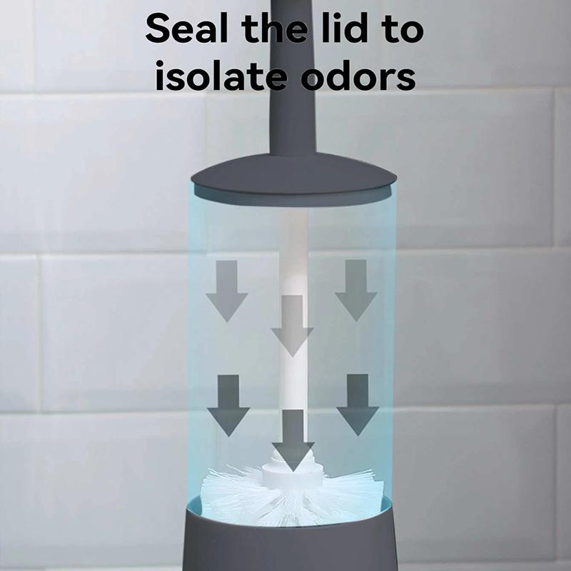 Plastic Toilet Brush With Standing Base Long Handle Toilet Cleaning Brush For WC Bathroom Accessories Cleaning Tools