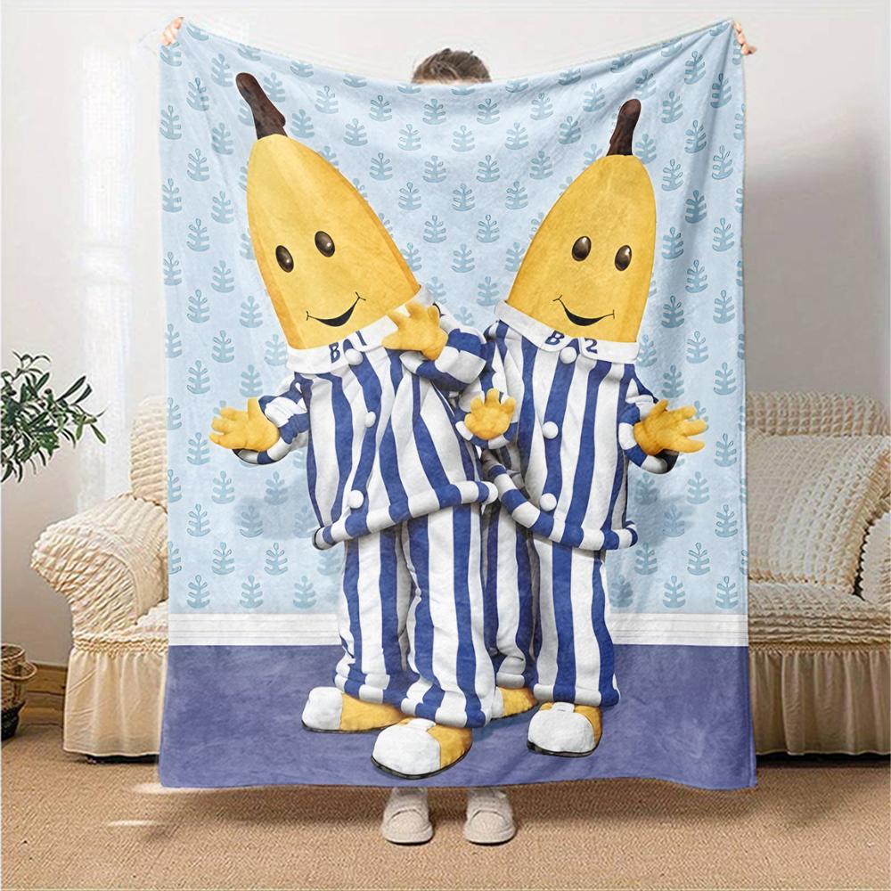 1pc Banana Blanket, Gift, for Men and Women, Soft Blanket, Good for Sofa Bed Couch Travel, Lightweight Flannel Blanket