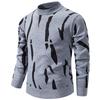 Men's Casual Semi-high Neck Pullover Sweater, Men's Fleece And Thickened Warm Casual Pullover Sweater