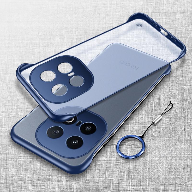 Puzdro pre VIVO Iqoo 13 Pro Iqoo13 Bezrámové Matné Tvrdé PC Priehľadné Puzdro na Telefón pre Vivo Iqoo 13Pro IQOO13pro bez okrajov Nárazuvzdorný Kryt s Držiakom na Prsteň