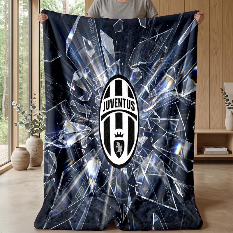 Juventus FC Theme blanket Soft Flannel Blanket Plush Throw Blanket Cozy Sofa Bed Blanket for Home Decor