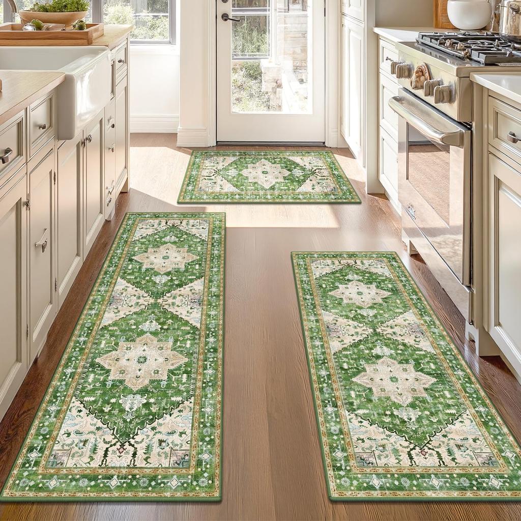 2/3pcs Bohemian Kitchen Carpet - Durable And Easy To Clean Long-Strip Floor Mat For Hallway - Home Decoration