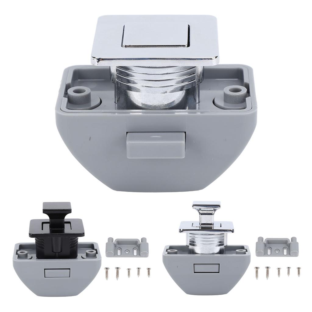 RV Push Cabinet Lock Metal Push Button Keyless Cupboard Drawer Compartment Latch Lock Catch for Cara