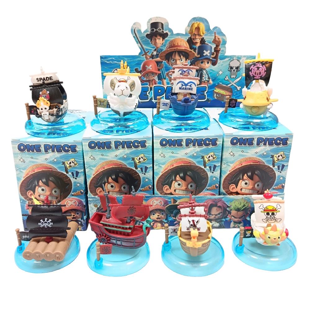 One Piece Anime Modell 8: One Piece Schiff Sun Merry Blackbeard Auto-Ornament Handgefertigt Blind Box