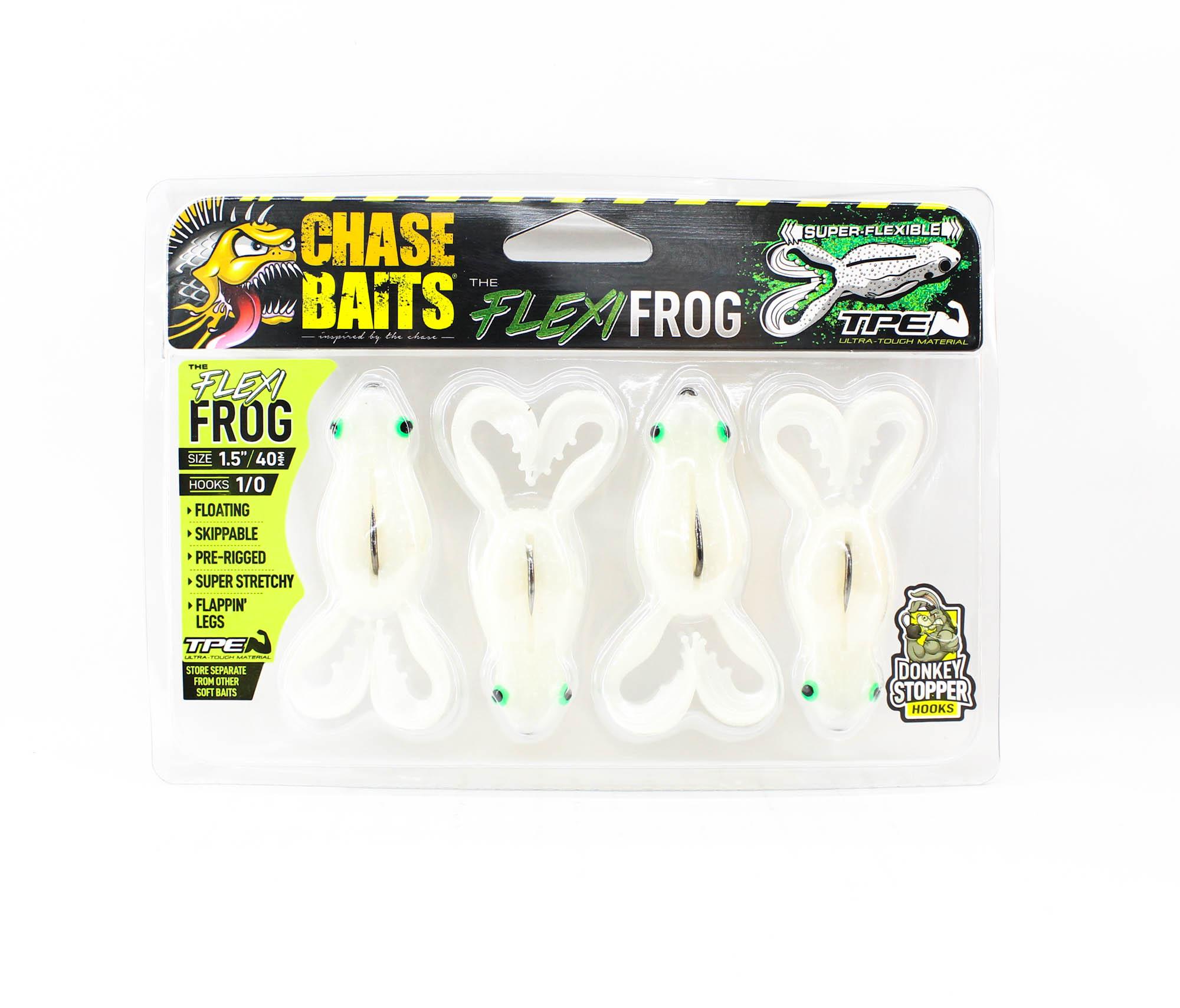 

Chasebaits Flexi Frog 40 mm Floating Lure 4/Pack Pearl White (4754)